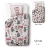 Butter Kings Rožnata enojna otroška posteljnina iz bombažnega satena 135x200 cm Meow Meow – | Shoptok.si