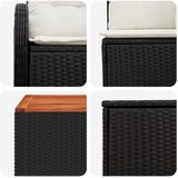  Set sofe 6 kom. Crna i krem-bijela Poli Rattan i čelik | shoptok.hr