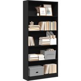 Furnova Knjižna omara črna 80x24x176 cm inženirski les, (21932303) | Shoptok.si