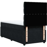 vidaXL Box spring krevet s madracem crni 100x200 cm baršunasti | shoptok.hr