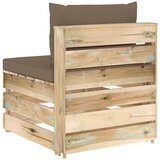  Modularna srednja sofa s jastucima od zeleno impregniranog drva | shoptok.hr