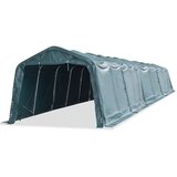 vidaXL Premični šotor za živino PVC 550 g/m² 3,3x16 m temno zelen Cene