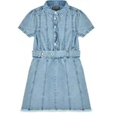 Kratke obleke COTTON LIGHT DENIM Modra