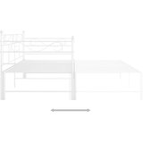  Okvir za krevet na razvlačenje bijeli metalni 90 x 200 cm | shoptok.hr