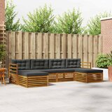  Setovi sofa 6 pcs Prirodna i antracit Čvrsto drvo akacije | Eponuda.com
