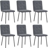 Maison Chic Jedilni stoli - Vzorci stoli 6 kosov temno siv žamet A1357, (22031181) | Shoptok.si