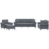  4-dijelni set sofa s jastucima tamnosivi baršunasti | shoptok.hr