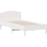 Okvir kreveta bez madraca bijeli 75 x 190 cm masivna borovina | shoptok.hr