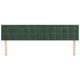  Posteljno vzglavje 2 kosa temno zeleno 80x5x78/88 cm žamet, (20933330) | Shoptok.si