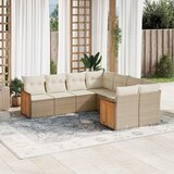 vidaXL 8-dijelni set vrtnih sofa od poliratana s jastucima bež | shoptok.hr