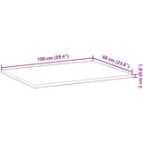  Ploča za umivaonik s uljnim premazom 100x60x2 cm drvo bagrema | shoptok.hr
