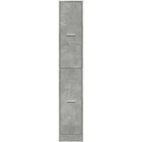 vidaXL Lekarniška omara betonsko siva 30x41x174,5 cm inženirski les | Shoptok.si