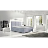 CARRYHOME POSTELJA Z VZMETNICO 160 cm x 200 cm , tekstil svetlo siva | Shoptok.si