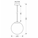 Brilagi Luster na sajli POLOS 1xE27/40W/230V prečnik 30 cm crna | Eponuda.com