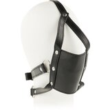 Ohmama Head Harness with Muzzle Cover Ball Gag Black Cene