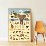 Poppik Edukativni poster s nalepnicama Otkrića Savana 5+ | Eponuda.com