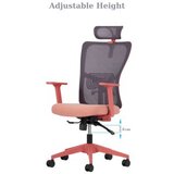 Hanah home Set 2 kancelarijske stolice Lumbar 126 Salmon | ePonuda.com