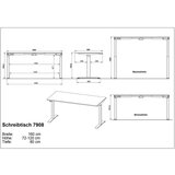 Germania Pisalna miza z nastavljivo višino/električna dvižna 80x160 cm Agenda – | Shoptok.si