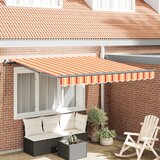 vidaXL Ročno retraktibilna tenda rumena in oranžna 350x250 cm Cene