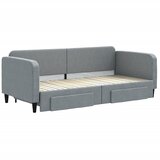  Dnevni krevet na razvlačenje svjetlosivi 90 x 200 cm od tkanine | shoptok.hr