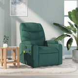 vidaXL masažni naslanjač temno zeleno blago | Shoptok.si