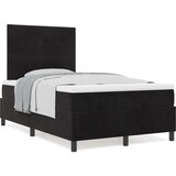 Box Spring Postelja z Blazino Črna 120x200 cm Žamet, (22052099) | Shoptok.si