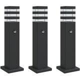  Vanjske podne svjetiljke s senzorima 3kom crne 50cm aluminijske | shoptok.hr