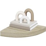 Plutajuće kutne police 2 kom boja hrasta 25 x 25 x 3,8 cm MDF | shoptok.hr