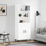 vidaXL Visoka komoda bijela 69 5x34x180 cm konstruirano drvo Cijene
