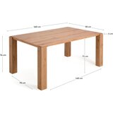 Kave Home Blagovaonski stol u dekoru hrasta 90x160 cm Deyanira – | shoptok.hr