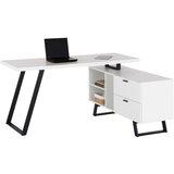 MID.YOU KOTNA PISALNA MIZA kovina, leseni material črna, bela | Shoptok.si