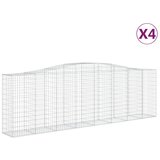  Lučne gabionske košare 4 kom 400x50x120/140cm pocinčano željezo | shoptok.hr