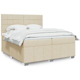Maison Chic Box spring postelja - Vzmetna postelja z vzmetnico krem 200x200 cm blago SL11220, (21881858) | Shoptok.si