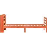 vidaXL Posteljni okvir brez vzmetnice voščeno rjav 75x190 cm borovina | Shoptok.si