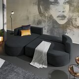 Welnova KOTNA SEDEŽNA GARNITURA, tkanina antracit | Shoptok.si
