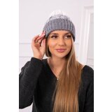Kesi Women's cap Samara K346 gray+white Cene