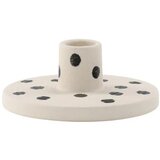Venture Home svijećnjak Bette ⌀12 cm, bijela s crnim točkicama | shoptok.hr