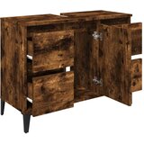 Ormarić za umivaonik boja dimljenog hrasta 80x33x60 cm drveni | shoptok.hr