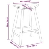  Trpezarijske stolice 2 pcs Prirodna 46 x 37 x 63 cm | shoptok.hr