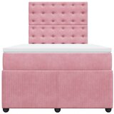  Krevet s oprugama i madracem ružičasti 120 x 190 cm baršunasti | shoptok.hr