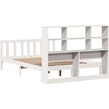 vidaXL Knjižna postelja brez vzmetnice bela 120x200 cm trdna borovina | Shoptok.si