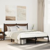  Metalni okvir kreveta bez madraca boja hrasta 140x190 cm | shoptok.hr