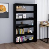 vidaXL knjižna omara za razdelitev prostora črna 100x30x167,5 cm Cene