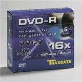  DVD-R TRAXDATA, 4.7GB, 16X, SLIM BOX 5 kom Cijene