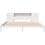 vidaXL Krevet s regalom z knjige bez madraca bijeli 180x200cm borovina | shoptok.hr