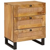  Noćni ormar Prirodna 50 x 33 x 62 cm Čvrsto drvo manga | shoptok.hr