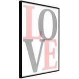  Poster - Grey-Pink Love 30x45 Cijene