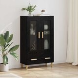 vidaXL Highboard Crni hrast 70 x 31 x 115 cm Konstruirano drvo | shoptok.hr
