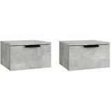  Zidni noćni ormarići 2 kom siva boja betona 34 x 30 x 20 cm | shoptok.hr
