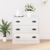 The Living Store Komoda visok sijaj bela 70x35,5x67,5 cm inženirski les - Komoda, (21661940) | Shoptok.si